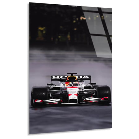 Red Bull Beyaz Livery F1 Cam Tablo – Formula 1 Duvar Dekoru 35x50 cm