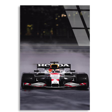 Red Bull Beyaz Livery F1 Cam Tablo – Formula 1 Duvar Dekoru 80x125 cm