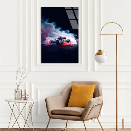 Red Bull Zafer Dumanı F1 Cam Tablo – Formula 1 Duvar Dekoru 35x50 cm