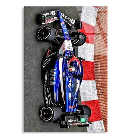 Racing Bulls Üstten Görünüm F1 Cam Tablo – Formula 1 Duvar Dekoru 35x50 cm
