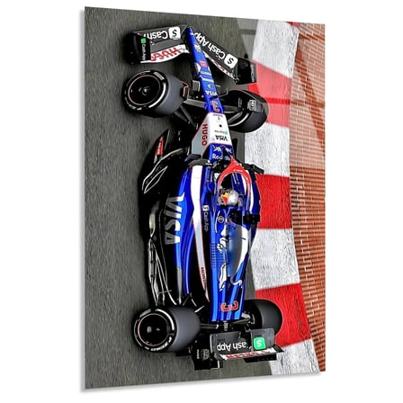Racing Bulls Üstten Görünüm F1 Cam Tablo – Formula 1 Duvar Dekoru 35x50 cm