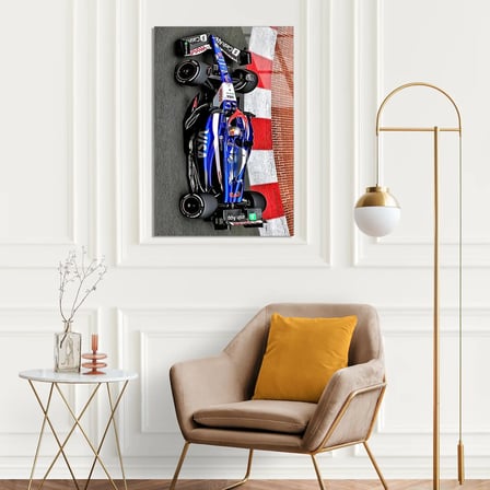 Racing Bulls Üstten Görünüm F1 Cam Tablo – Formula 1 Duvar Dekoru 35x50 cm