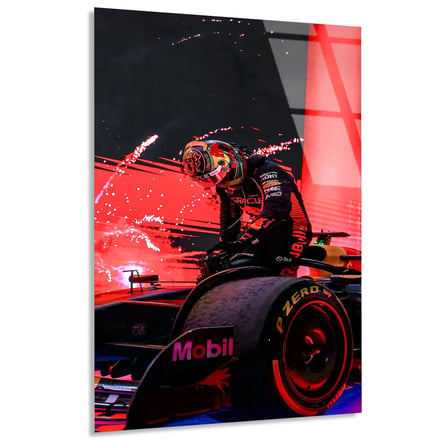 Red Bull Zafer Kıvılcımı F1 Cam Tablo – Formula 1 Duvar Dekoru 35x50 cm