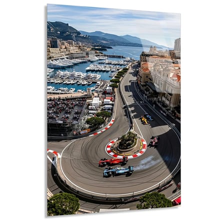 Monaco Pisti Havadan F1 Cam Tablo – Formula 1 Duvar Dekoru 35x50 cm