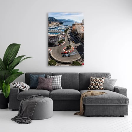 Monaco Pisti Havadan F1 Cam Tablo – Formula 1 Duvar Dekoru 35x50 cm