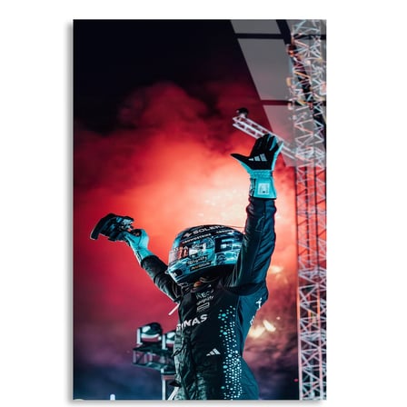 Formula 1 Zafer Kutlaması F1 Cam Tablo – Formula 1 Duvar Dekoru 80x125 cm