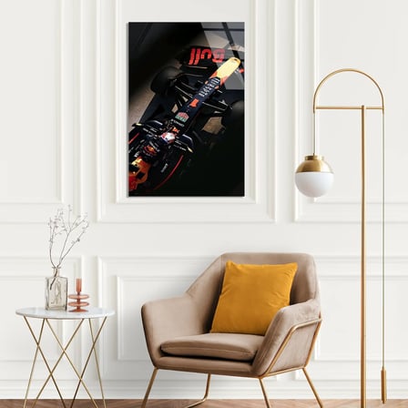 Red Bull Üstten Karanlık F1 Cam Tablo – Formula 1 Duvar Dekoru 35x50 cm