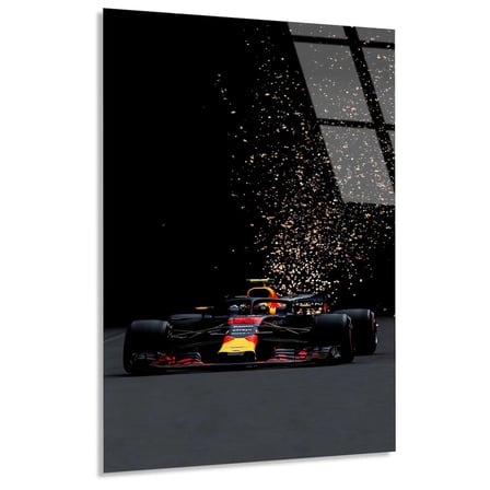 Red Bull Kıvılcım Kutlaması F1 Cam Tablo – Formula 1 Duvar Dekoru 35x50 cm