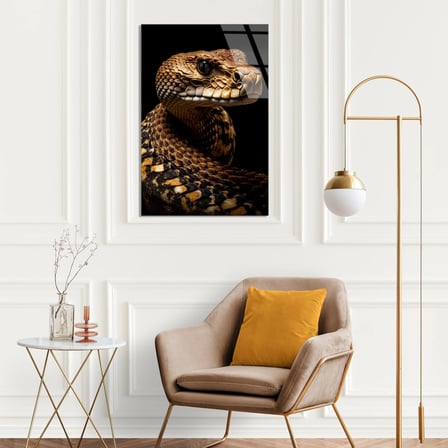 Çıngıraklı Yılan Cam Tablo 35x50 cm