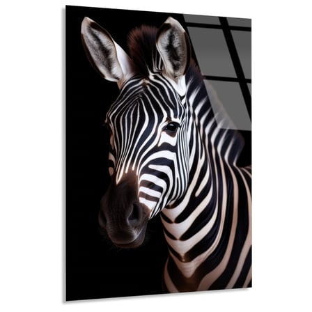 Zebra Portresi Cam Tablo 35x50 cm