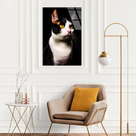 Smokin Kedi Cam Tablo 35x50 cm
