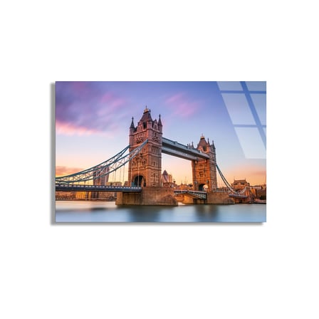 Londra Tower Köprüsü Cam Tablo 50x35 cm