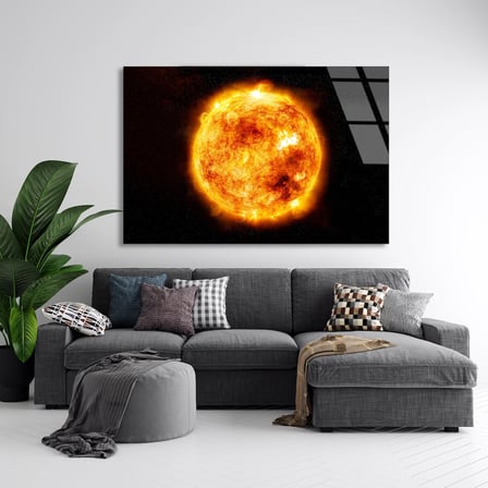 Güneş Yüzeyi Cam Tablo 50x35 cm