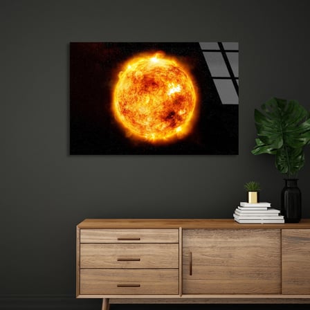 Güneş Yüzeyi Cam Tablo 50x35 cm