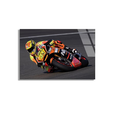 Motosiklet Yarışı Cam Tablo 50x35 cm