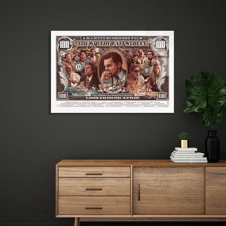 Wall Street Kurdu Afiş Cam Tablo 70x50 cm