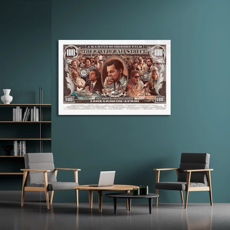 Wall Street Kurdu Afiş Cam Tablo 70x50 cm