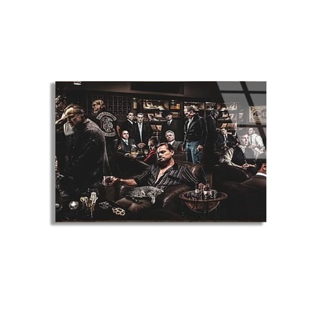 Gangster Sahne Toplantı Cam Tablo 50x35 cm