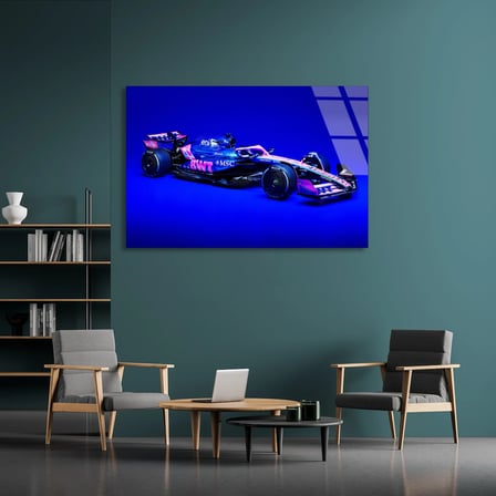 Formula 1 Yarış Arabası Cam Tablo 50x35 cm