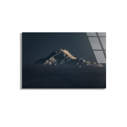 Sisli Dağ Zirvesi Cam Tablo 50x35 cm