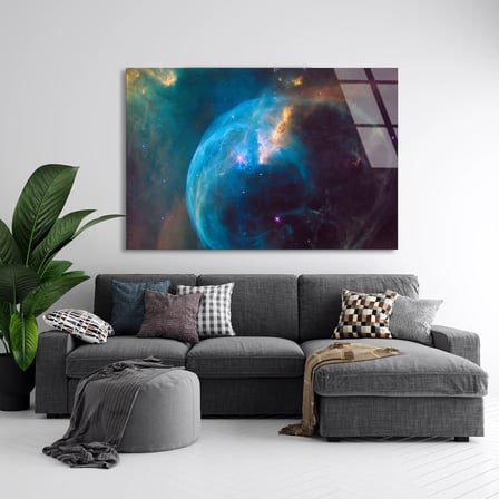 Uzay Bulutsu Cam Tablo 50x35 cm