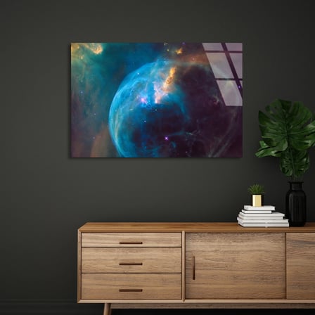 Uzay Bulutsu Cam Tablo 50x35 cm