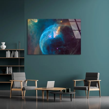 Uzay Bulutsu Cam Tablo 50x35 cm