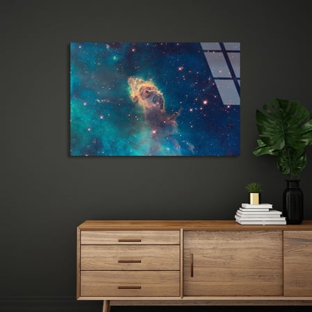 Uzay Nebula Cam Tablo 50x35 cm