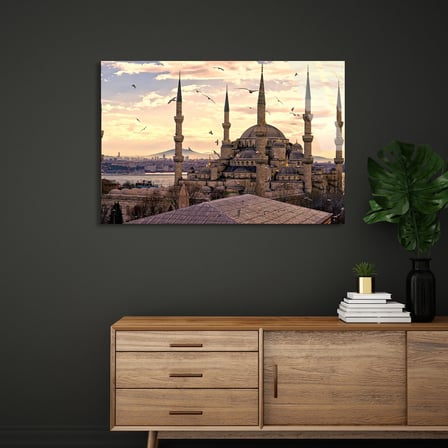Cami Manzarası Cam Tablo 50x35 cm