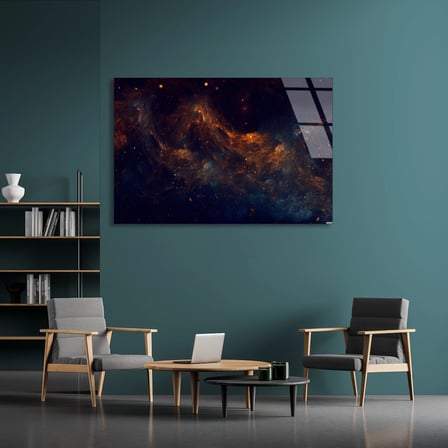 Uzay Bulutsu Cam Tablo 125x80 cm
