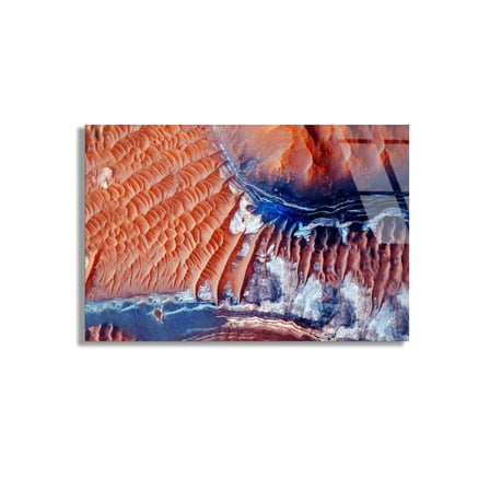 Çöl Kumulları Cam Tablo 50x35 cm