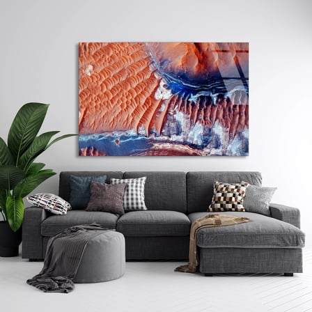 Çöl Kumulları Cam Tablo 50x35 cm
