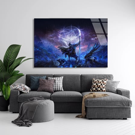 Karanlık Süvari Cam Tablo 125x80 cm
