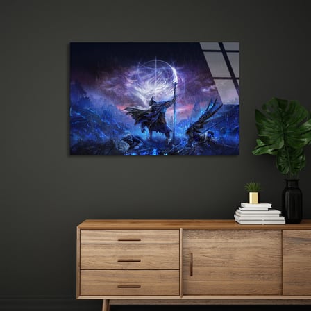 Karanlık Süvari Cam Tablo 125x80 cm