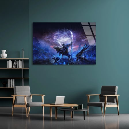 Karanlık Süvari Cam Tablo 125x80 cm