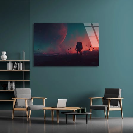 Astronot Cam Tablo 125x80 cm