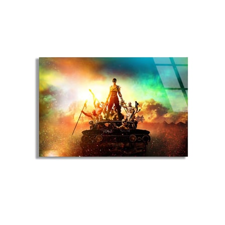 Fantastik Savaşçı Cam Tablo 50x35 cm