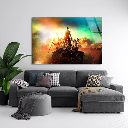 Fantastik Savaşçı Cam Tablo 50x35 cm