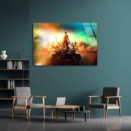 Fantastik Savaşçı Cam Tablo 50x35 cm