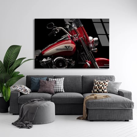 Harley Motosiklet Cam Tablo 50x35 cm