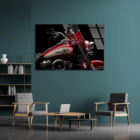 Harley Motosiklet Cam Tablo 50x35 cm
