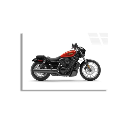 Kırmızı Motosiklet Cam Tablo 50x35 cm