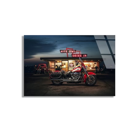Motosiklet Drive-in Cam Tablo 50x35 cm
