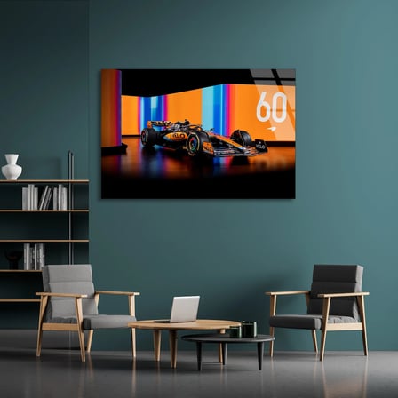 Mclaren F1 Aracı Cam Tablo 50x35 cm