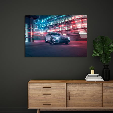 Neon Mercedes Amg Cam Tablo 50x35 cm