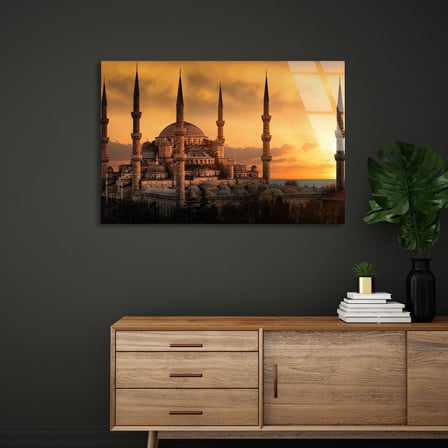 Sultanahmet Camii Cam Tablo 50x35 cm