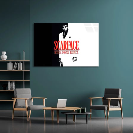 Scarface Afişi Cam Tablo 50x35 cm