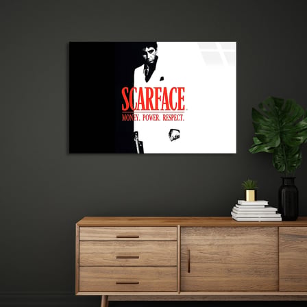 Scarface Afişi Cam Tablo 70x50 cm