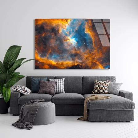 Nebula Bulutsu Cam Tablo 50x35 cm
