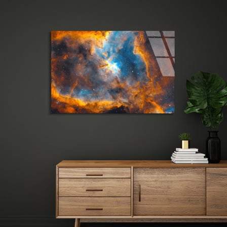 Nebula Bulutsu Cam Tablo 50x35 cm